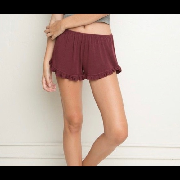 Brandy Melville red flowy shorts - Picture 3 of 3